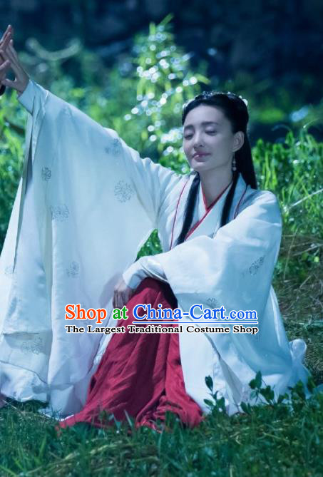 Drama The Legend of Deification Su Daji Chinese Ancient Shang Dynasty Imperial Consort Historical Costume and Headpiece Complete Set