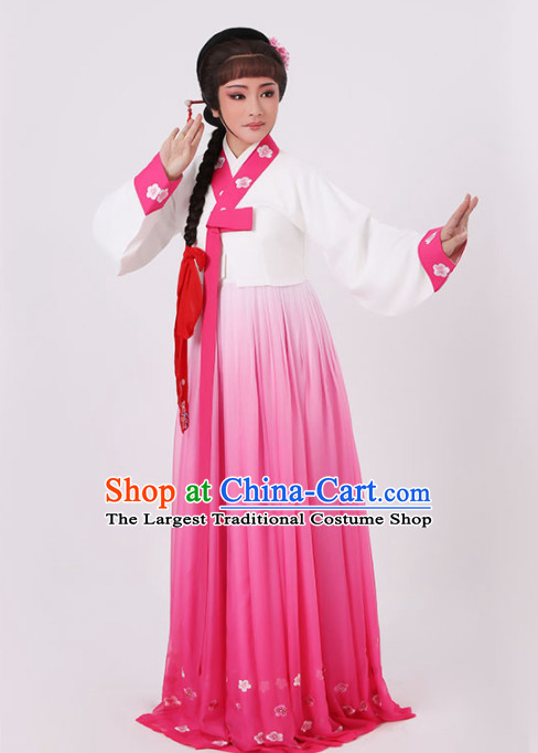 Chinese Traditional Peking Opera Princess Rosy Dress Ancient Palace Lady Embroidered Costume for Women