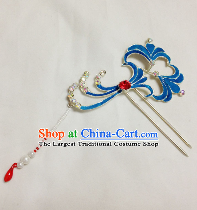 Chinese Ancient Court Princess Yulan Magnolia Hairpins Traditional Beijing Opera Diva Hair Accessories for Adults