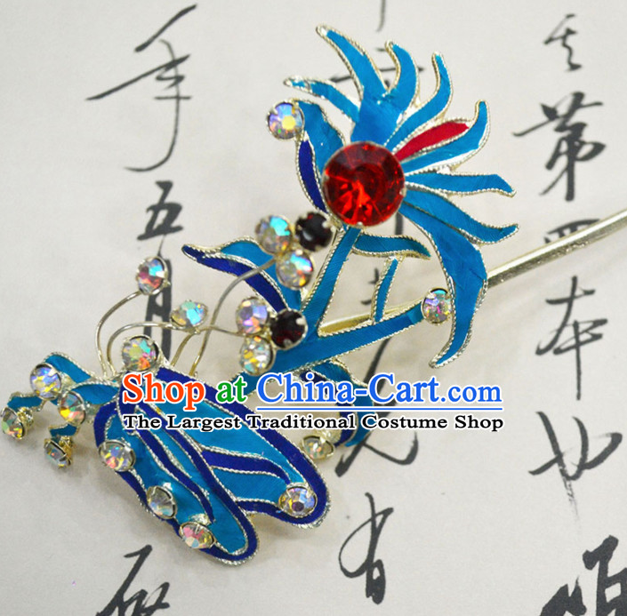 Chinese Ancient Princess Butterfly Hairpins Palace Hair Clip Traditional Beijing Opera Diva Court Hair Accessories for Adults