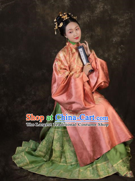 Ancient Chinese Ming Dynasty Empress Hanfu Dress Traditional Court Queen Replica Costume for Women