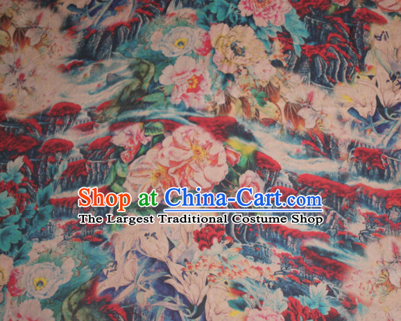 Chinese Traditional Cheongsam Classical Camellia Pattern Gambiered Guangdong Gauze Asian Satin Drapery Brocade Silk Fabric