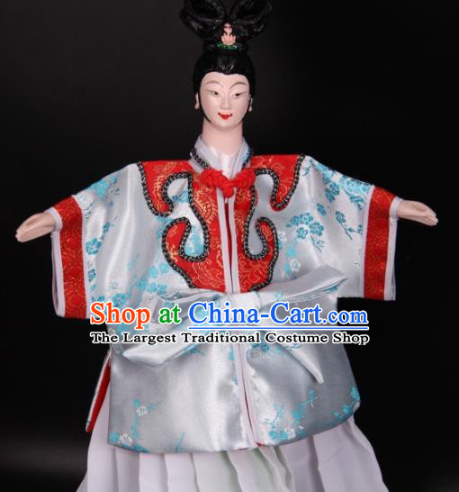 Traditional Chinese Handmade Madam White Snake Bai Suzhen Puppet String Puppet Wooden Image Marionette Puppets Arts Collectibles