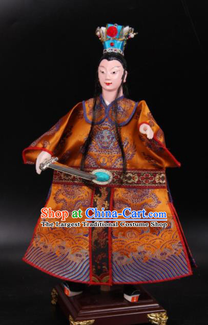 Traditional Chinese Handmade Emperor Li Shimin Puppet Marionette Puppets String Puppet Wooden Image Arts Collectibles