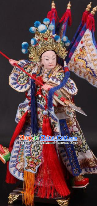 Traditional Chinese General Zhao Yun Marionette Puppets Handmade Puppet String Puppet Wooden Image Arts Collectibles