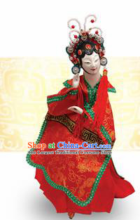 Chinese Traditional Beijing Opera Bride Marionette Puppets Handmade Puppet String Puppet Wooden Image Arts Collectibles
