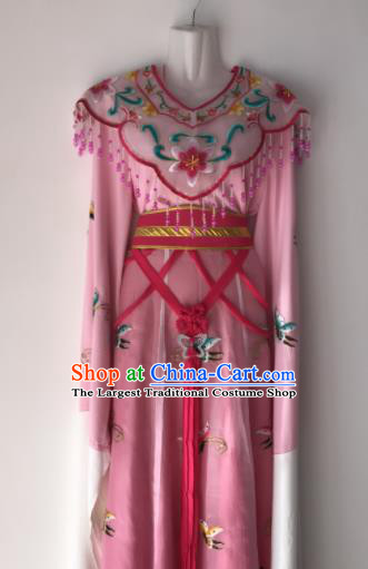 Traditional Chinese Handmade Beijing Opera Diva Zhu Yingtai Costumes Ancient Peri Princess Blue Dress for Women
