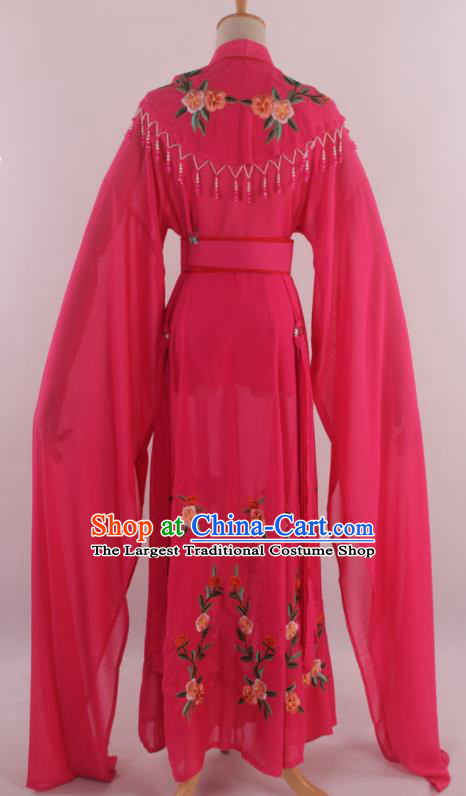 Chinese Traditional Shaoxing Opera Diva Goddess Rosy Dress Ancient Peking Opera Actress Costume for Women