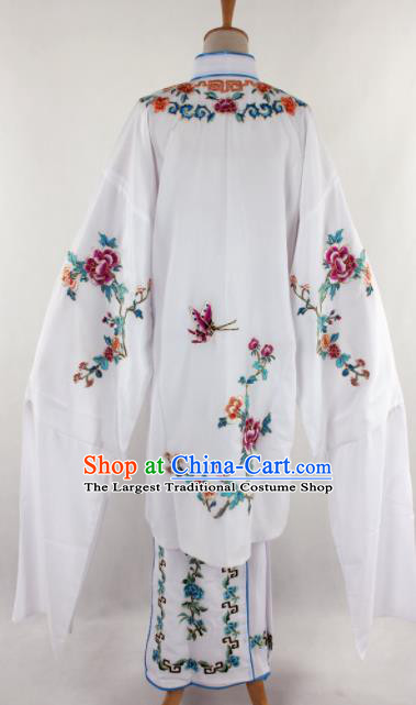 Chinese Traditional Beijing Opera Qin Xianglian White Dress Ancient Peking Opera Diva Costume for Women