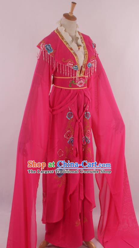 Chinese Traditional Beijing Opera Peri Rosy Dress Ancient Peking Opera Diva Princess Costume for Women