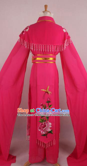 Professional Chinese Beijing Opera Nobility Lady Rosy Dress Ancient Traditional Peking Opera Diva Costume for Women