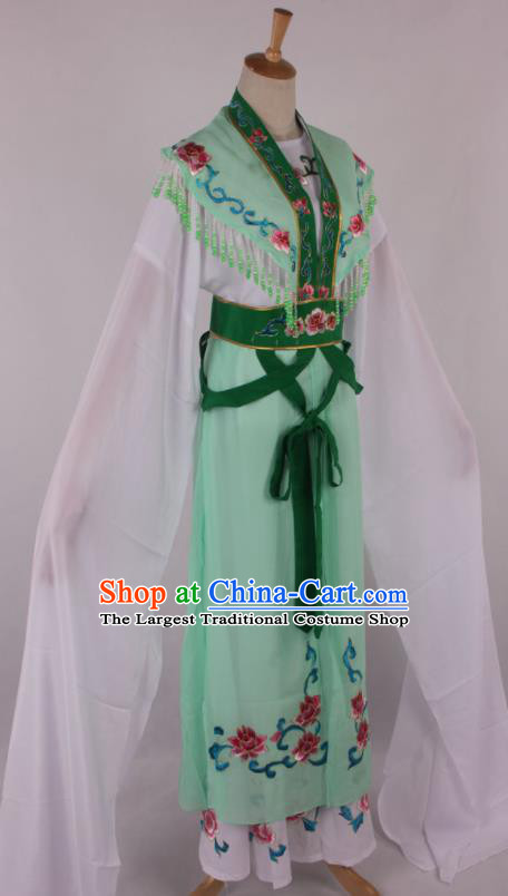 Chinese Traditional Beijing Opera Actress Princess Green Dress Ancient Peking Opera Diva Costume for Women