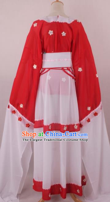 Professional Chinese Beijing Opera Young Lady Red Dress Ancient Traditional Peking Opera Costume for Women
