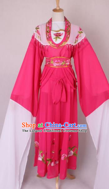 Professional Chinese Beijing Opera Nobility Lady Rosy Dress Ancient Traditional Peking Opera Costume for Women