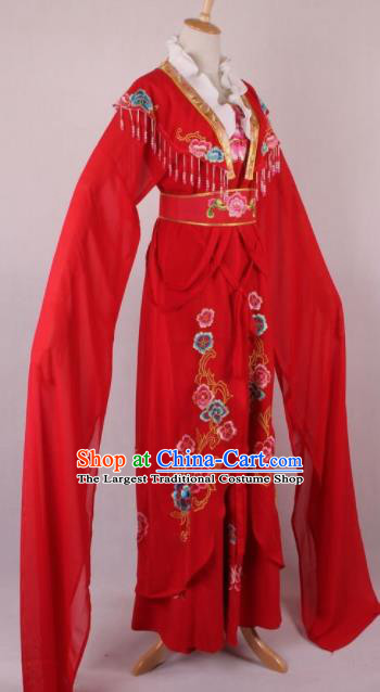 Professional Chinese Beijing Opera Diva Red Dress Ancient Traditional Peking Opera Costume for Women