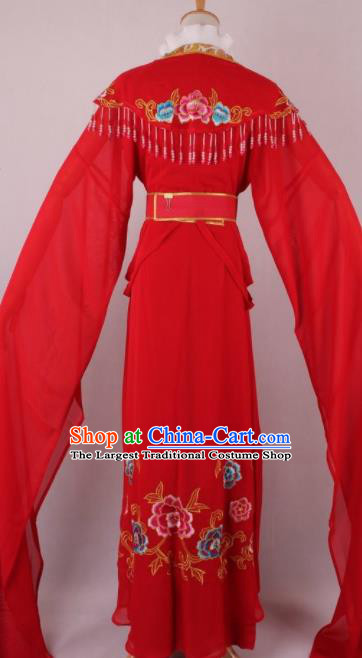 Professional Chinese Beijing Opera Diva Red Dress Ancient Traditional Peking Opera Costume for Women