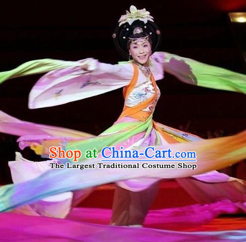 Traditional Chinese Classical Dance Concubine Yang Ni Shang Yu Yi Wu Costume Stage Show Beautiful Dance Dress for Women