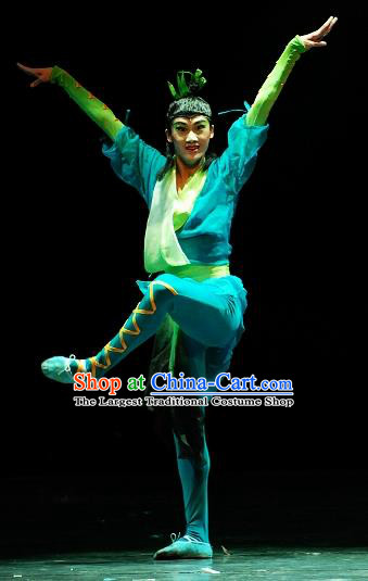 Traditional Chinese Classical Dance Costume Bamboo Dream Solo Dance Clothing for Men