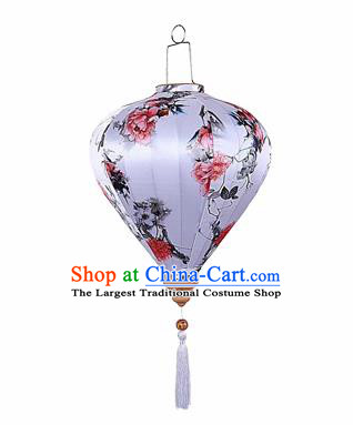 Chinese Traditional Silk Hanging Lantern New Year Handmade Painting Peony Palace Lanterns