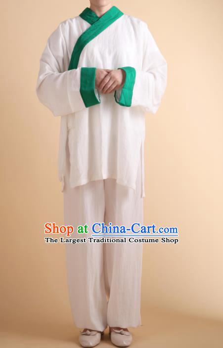 Chinese Traditional Martial Arts Kung Fu Blue Slant Opening Costumes Tai Chi Competition Clothing for Women