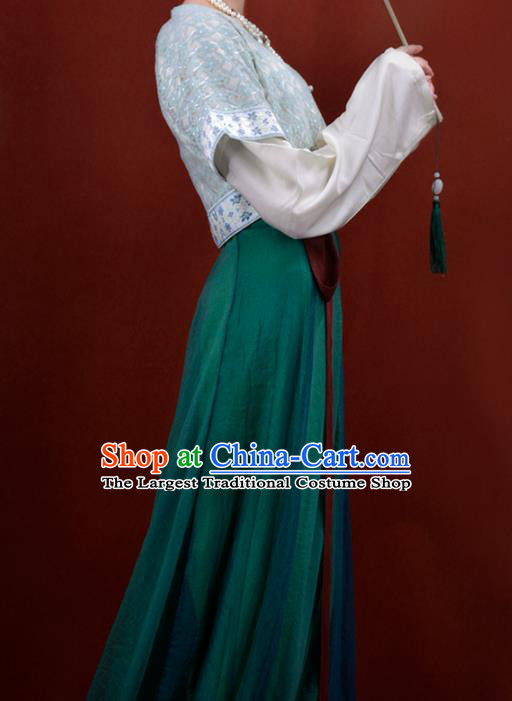 Chinese Traditional Tang Dynasty Palace Menservants Replica Costumes Ancient Court Maid Hanfu Dress for Women