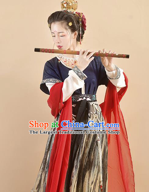 Chinese Traditional Tang Dynasty Palace Princess Replica Costumes Ancient Apsaras Flying Hanfu Dress for Women