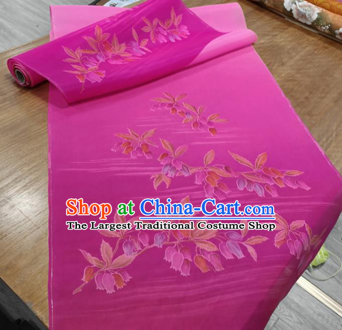 Chinese Traditional Pattern Design Rosy Silk Fabric Brocade Asian Satin Material