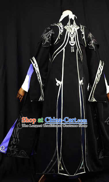 Chinese Ancient Cosplay Young Knight Nobility Childe Clothing Traditional Hanfu Swordsman Costume for Men