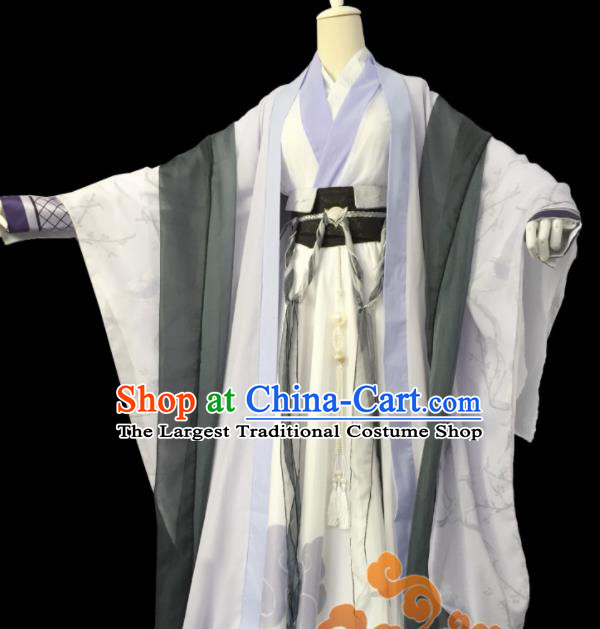 Custom Chinese Ancient Cosplay Knight Taoist Priest Clothing Traditional Swordsman Royal Highness Costume for Men
