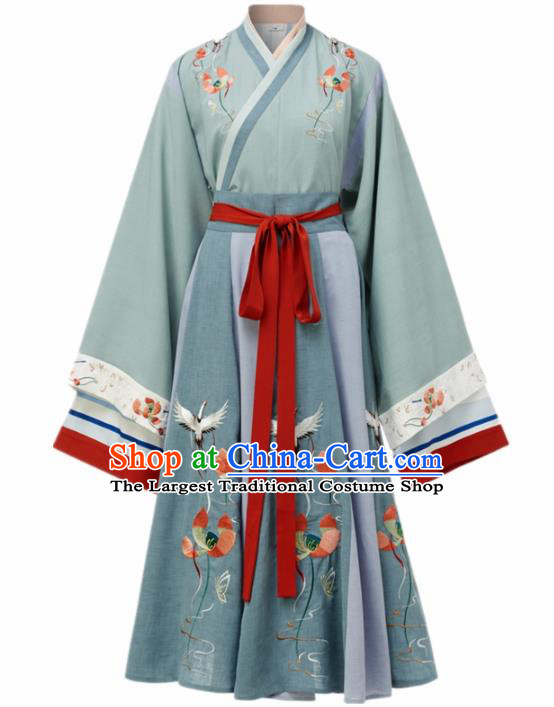 Ancinet Chinese Jin Dynasty Palace Princess Hanfu Dress Traditional Court Lady Replica Costumes for Women