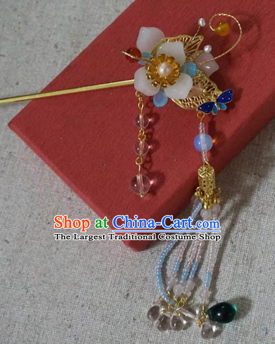 Chinese Ancient Princess Tassel Hairpins Traditional Handmade Hanfu Hair Accessories for Women