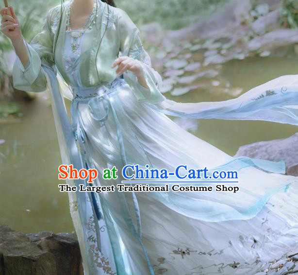 Traditional Chinese Song Dynasty Palace Hanfu Dress Ancient Nobility Lady Replica Costumes for Women