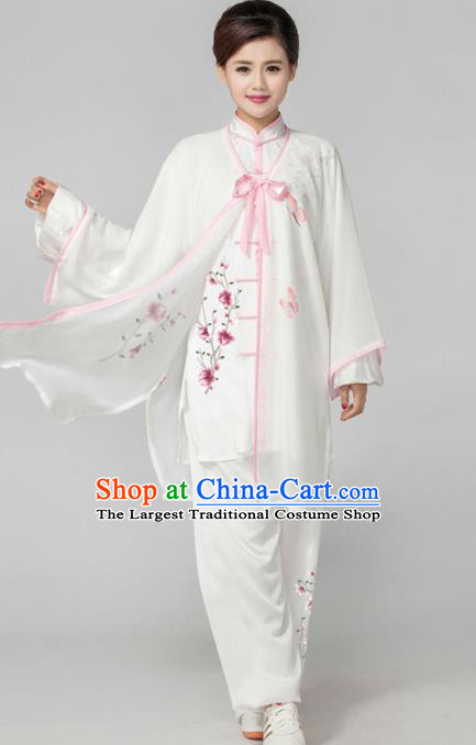 Professional Martial Arts Competition Printing Magnolia Costume Chinese Traditional Kung Fu Tai Chi Clothing for Women