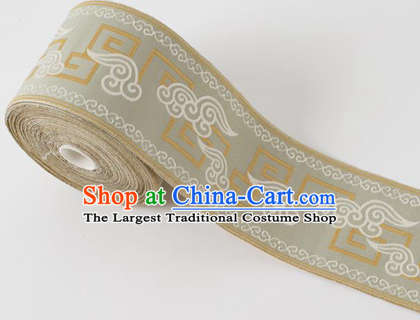 Chinese Traditional Hanfu Embroidered Clouds Pattern Waistband Lace Fabric Asian China Costume Collar Accessories