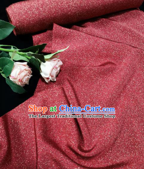 Chinese Traditional Pattern Design Dark Red Silk Fabric Asian China Cheongsam Silk Material