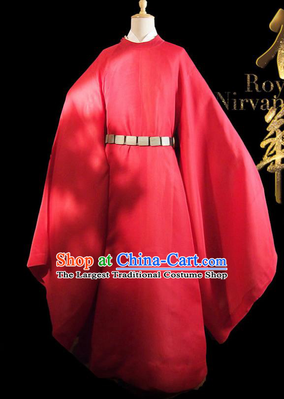 Chinese Ancient Song Dynasty Crown Prince Drama Royal Nirvana Xiao Dingquan Luo Jin Replica Costumes and Hat Complete Set