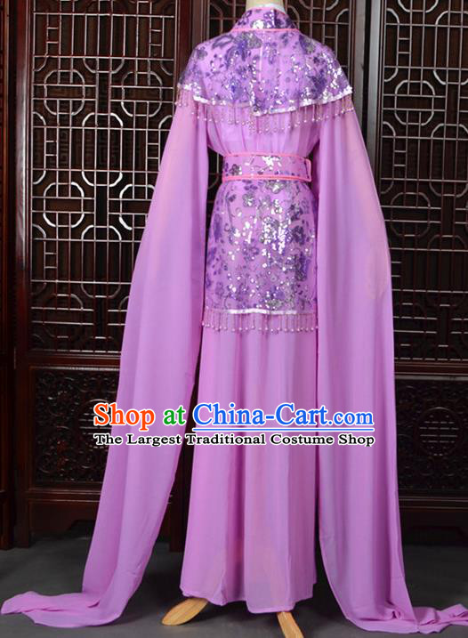 Chinese Traditional Beijing Opera Hua Dan Purple Dress Peking Opera Diva Costumes for Women