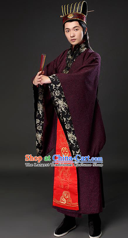 Chinese Ancient Scholar Clothing Traditional Han Dynasty Nobility Costumes for Men