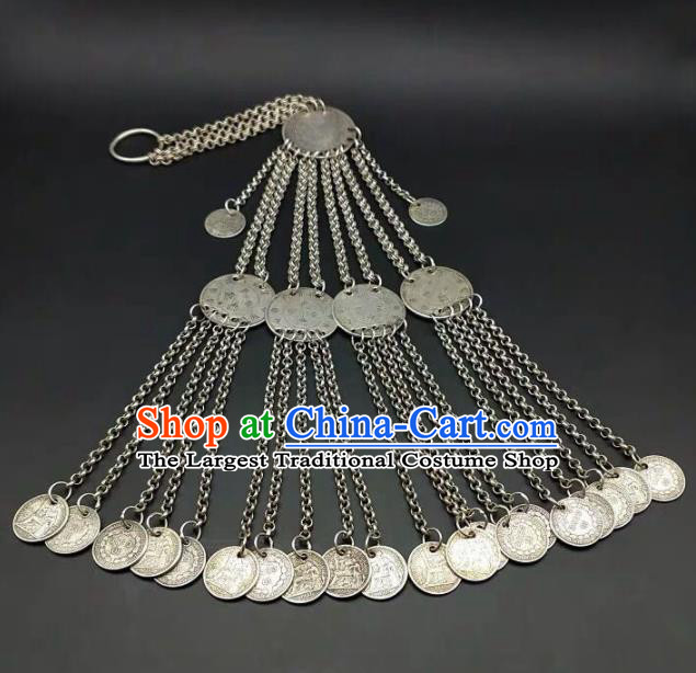 Chinese Handmade Traditional Miao Nationality Tassel Belt Ethnic Wedding Bride Waist Accessories for Women