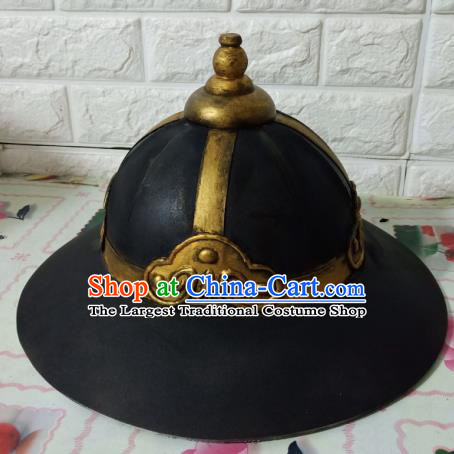 Chinese Handmade Traditional Ming Dynasty Imperial Guards Helmet Ancient Blades Hat for Men