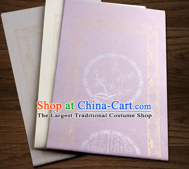 Traditional Chinese Classical Pattern Scroll Paper Handmade Calligraphy Xuan Paper Couplet Craft