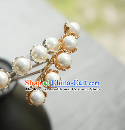 Chinese Classical Court Hair Clip Hair Accessories Handmade Ancient Jin Dynasty Golden Hairpin for Women