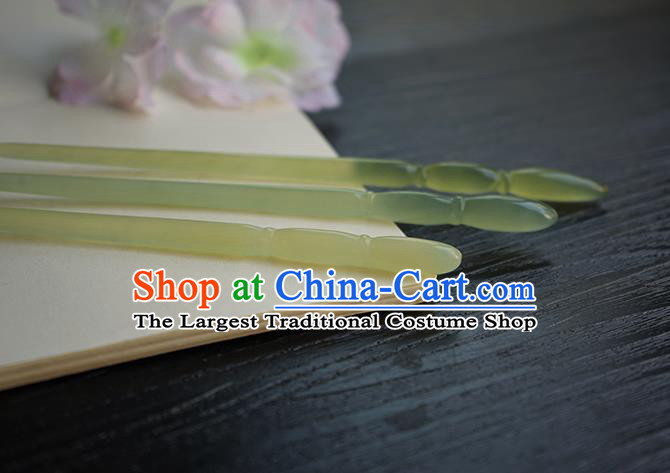 Chinese Classical Cheongsam Hair Clip Hair Accessories Handmade Ancient Princess Jade Hairpin for Women