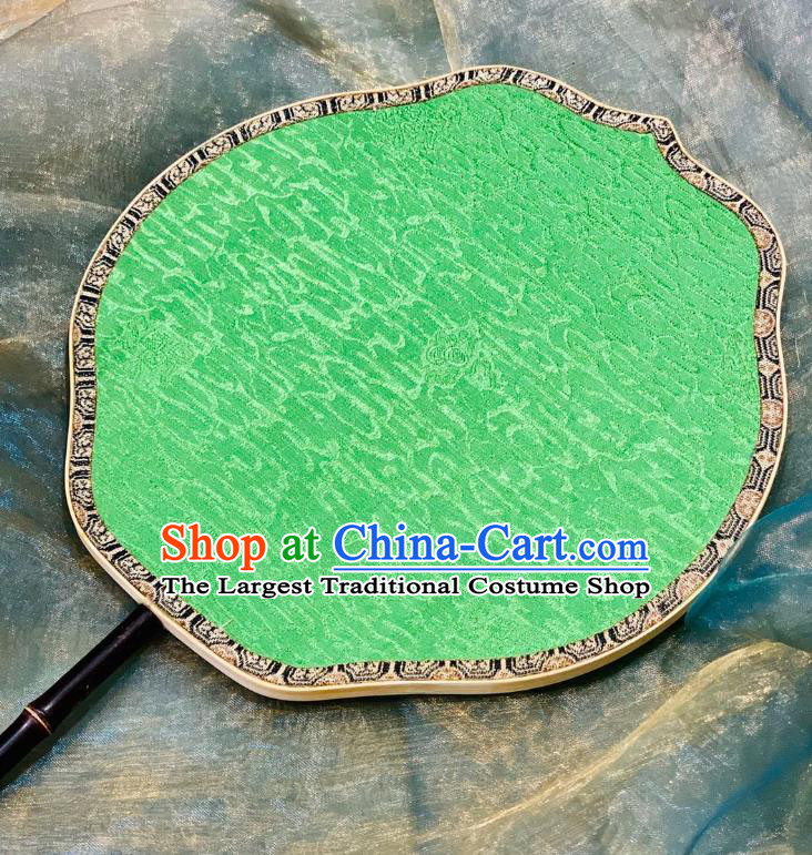 Chinese Classical Bride Green Silk Fan Ancient Song Dynasty Wedding Palace Fans