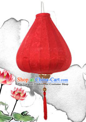 Chinese Traditional Pattern Red Silk Palace Lanterns Handmade Hanging Lantern Classical Festive New Year Onion Lamp