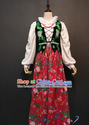 Cosplay England Servant Girl Dress Drama Performance Costume Europe Housemaid Clothing