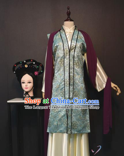 Ancient Noble Lady Drama The Dream of Red Mansions Lin Daiyu Outfits China Traditional Ming Dynasty Rich Female Costume and Headdress