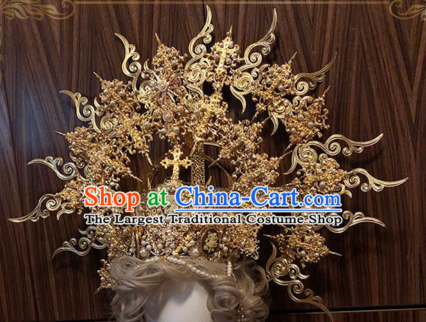 Handmade Medusa Hair Accessories Halloween Cosplay Enchantress Deluxe Golden Royal Crown