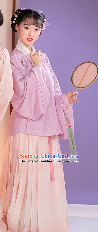 China Ming Dynasty Patrician Lady Hanfu Clothing Nobility Infanta Embroidered Costumes Ancient Apparels