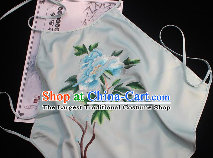 Light Green Chinese Suzhou Embroidery Clothing Female Embroidered Sexy Underwear Silk Bellyband